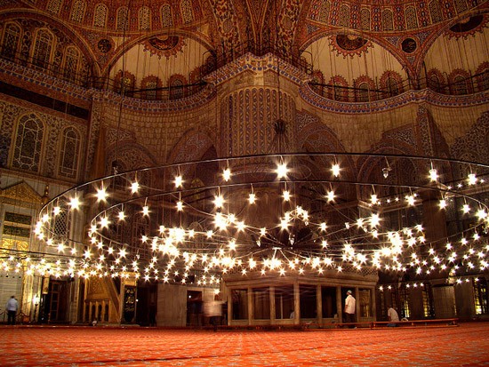 interior of the Blue Mosque, Istanbul